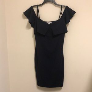 Navy Cold Shoulder Dress